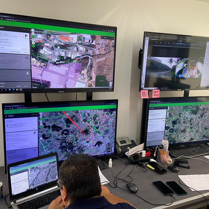 Monitoreo de una operación en varias pantallas
